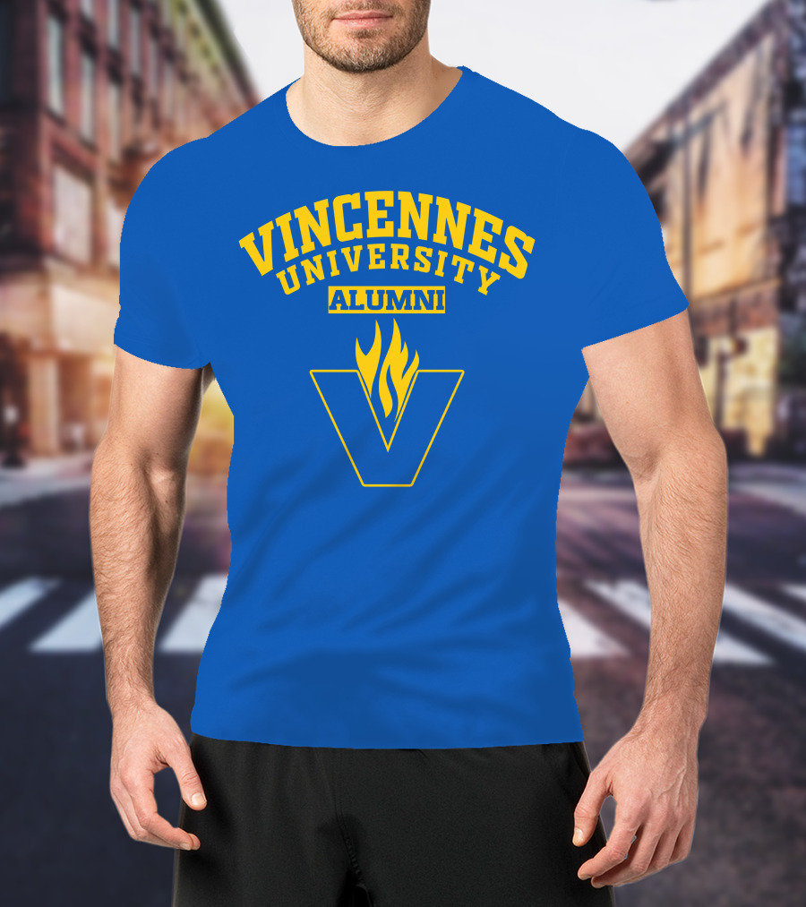 Vincennes University Alumni Flame Logo V T-Shirt