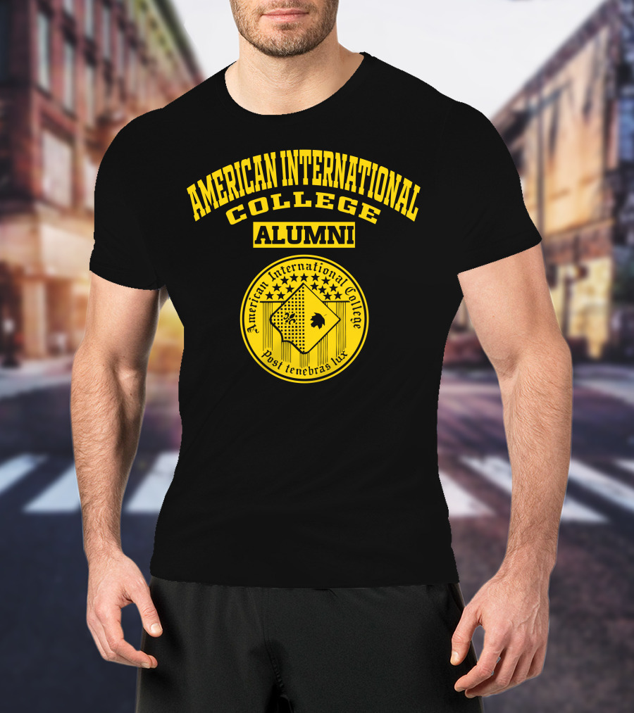 American International College Alumni Post Tenebras Lux T-Shirt