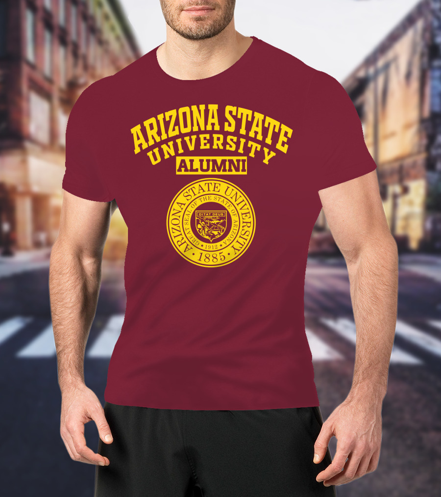 Arizona State University Alumni 1885 Great Seal Ditat Deus T-Shirt