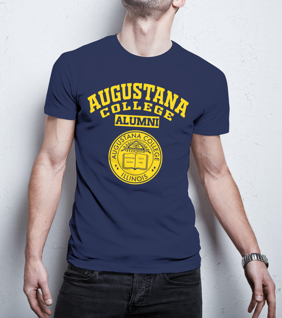 Augustana College Alumni Illinois Seal Scriptura Sacra Sola Fide T-Shirt
