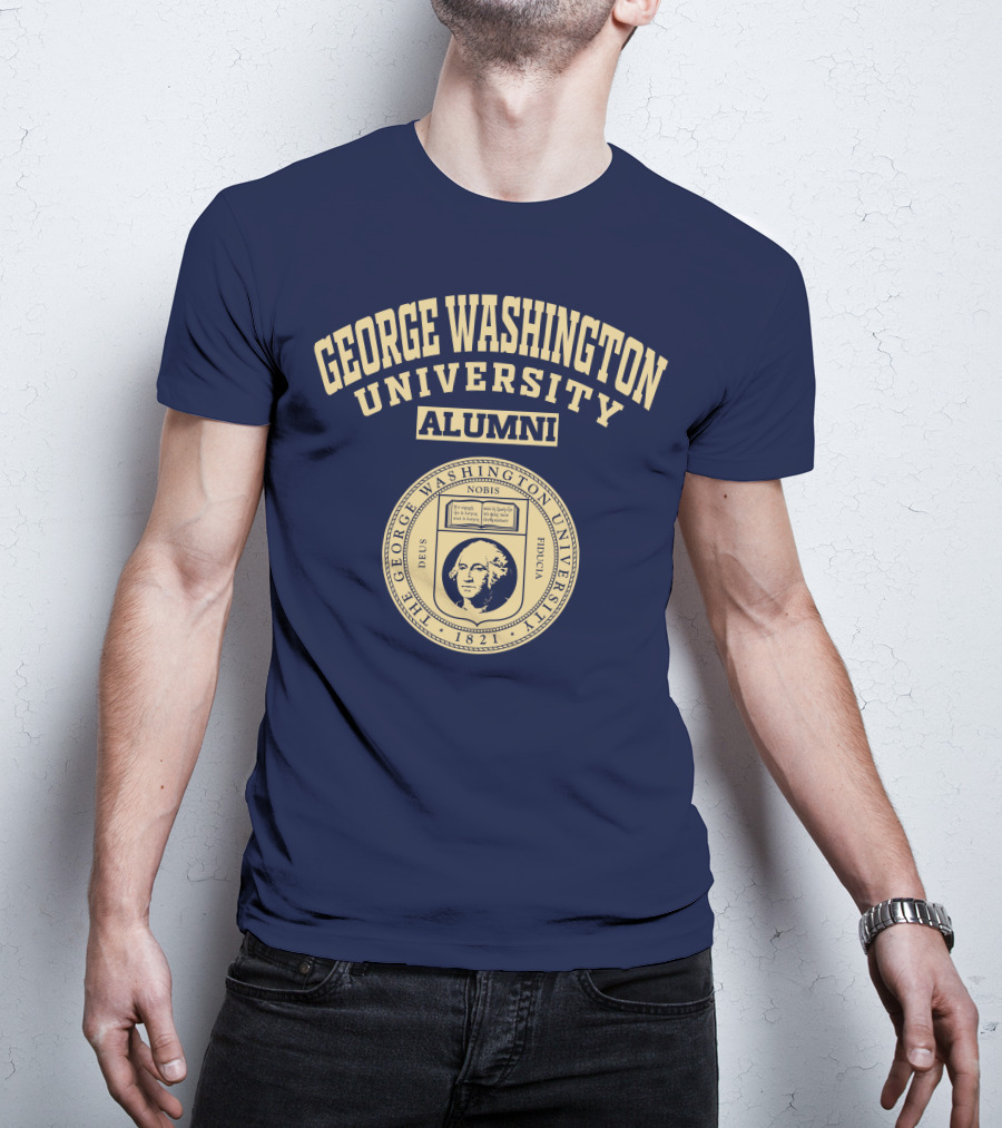 George Washington University Alumni 1821 Seal Nobis Deus Fiducia T-Shirt