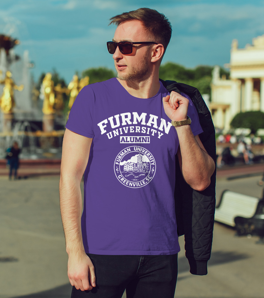 Furman University Alumni Greenville SC Christo Et Doctrinae 1826 T-Shirt