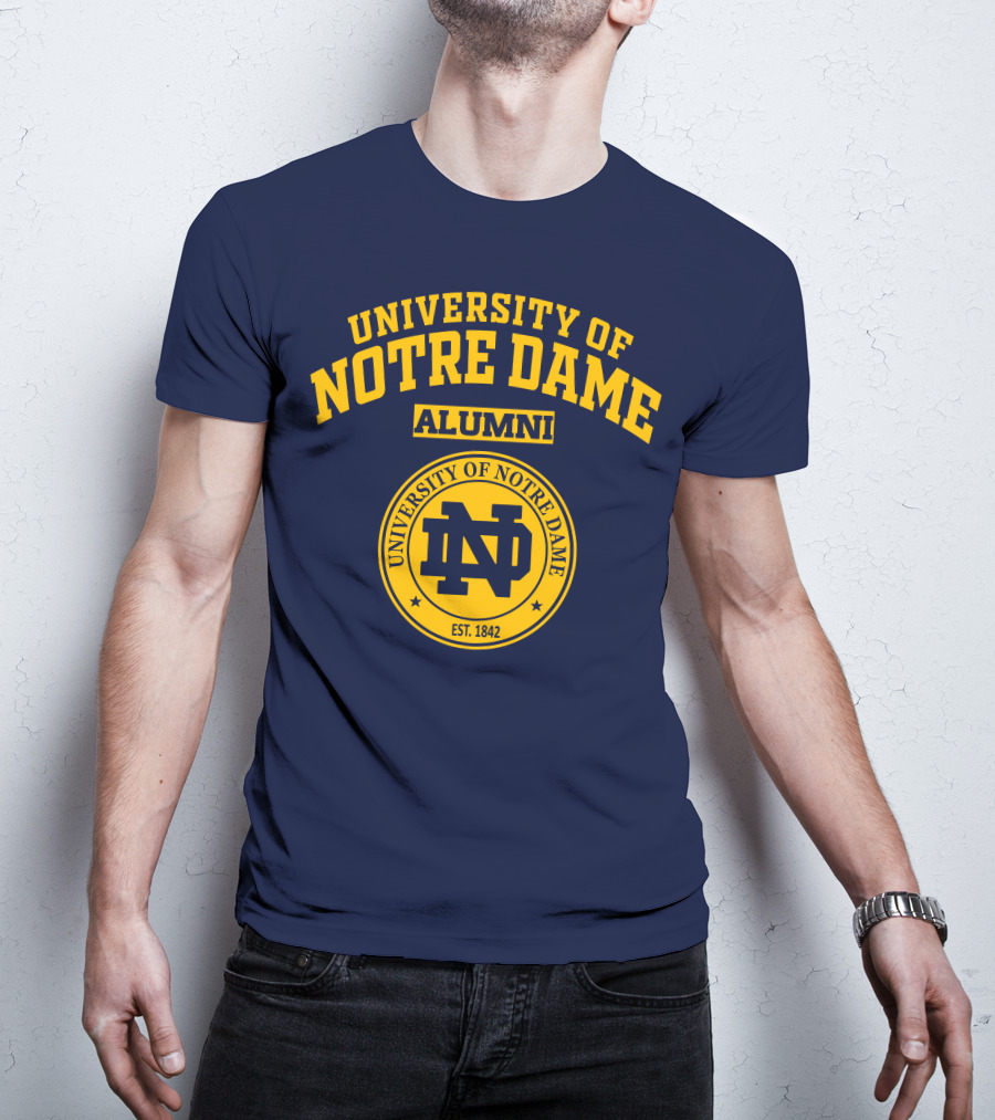 University Of Notre Dame Alumni Logo EST. 1842 T-Shirt
