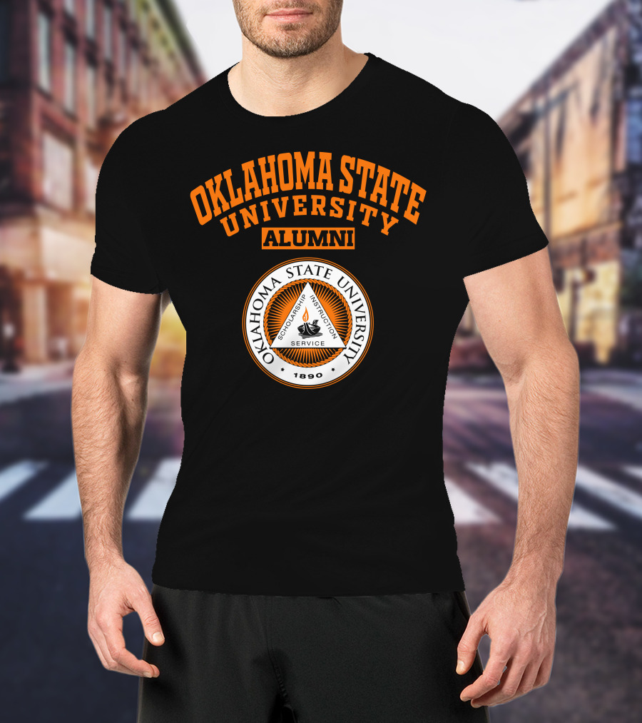 Oklahoma State University Alumni 1890 Scholarship Instruction Service T-Shirt