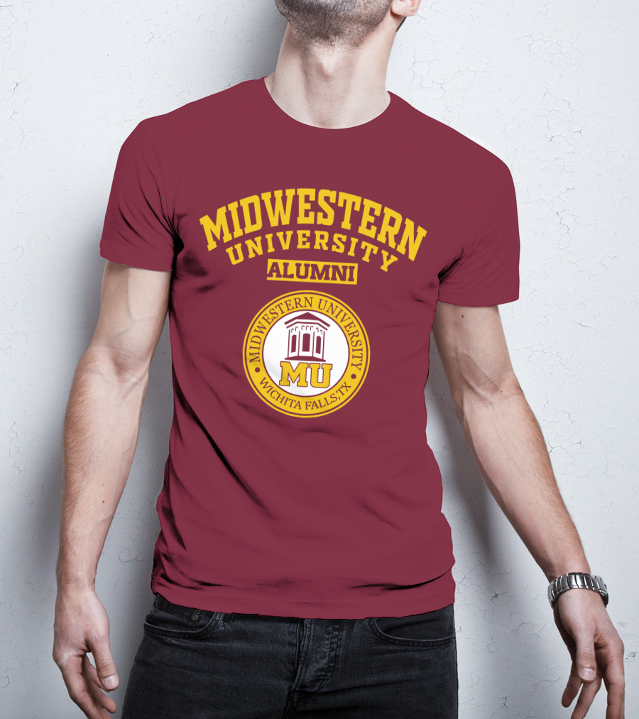 Midwestern University Alumni Badge Wichita Falls TX MU T-Shirt