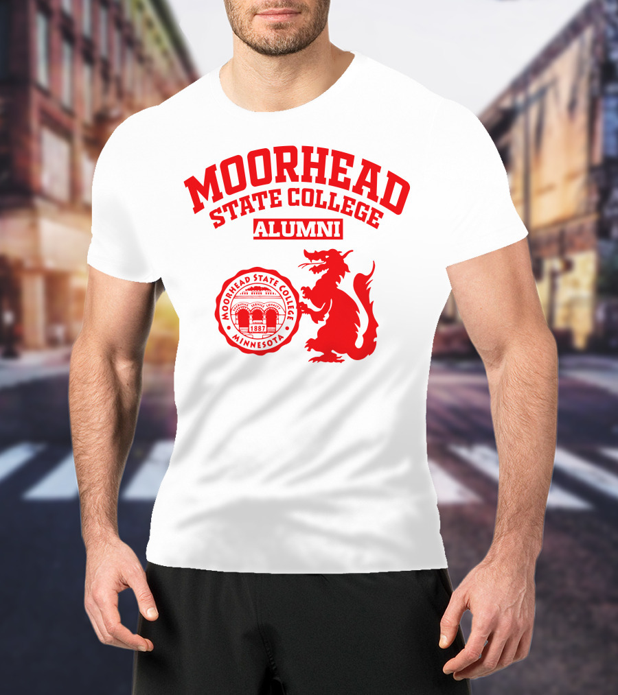 Moorhead State College Alumni Minnesota 1887 Red Dragon T-Shirt