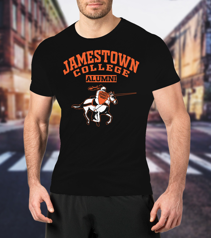 Jamestown College Alumni Jimmies Riding Knight T-Shirt