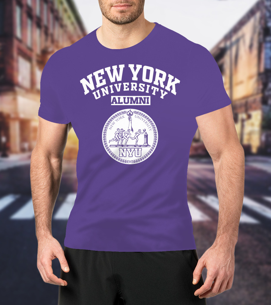New York University Alumni NYU Seal Purple T-Shirt
