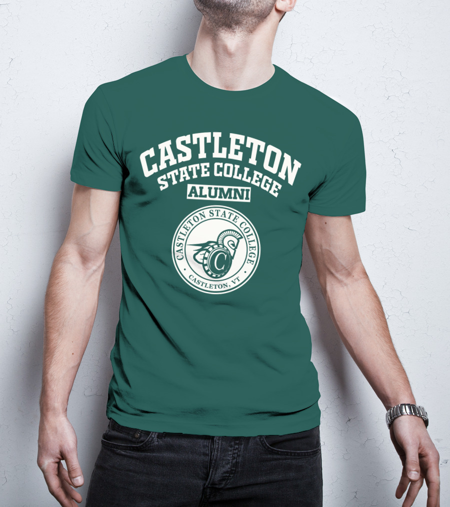 Castleton State College Alumni Spartan Emblem Castleton VT T-Shirt