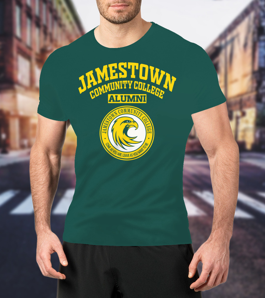 Jamestown Community College Alumni Eagle Logo Come As You Are Leave As You Want To Be T-Shirt