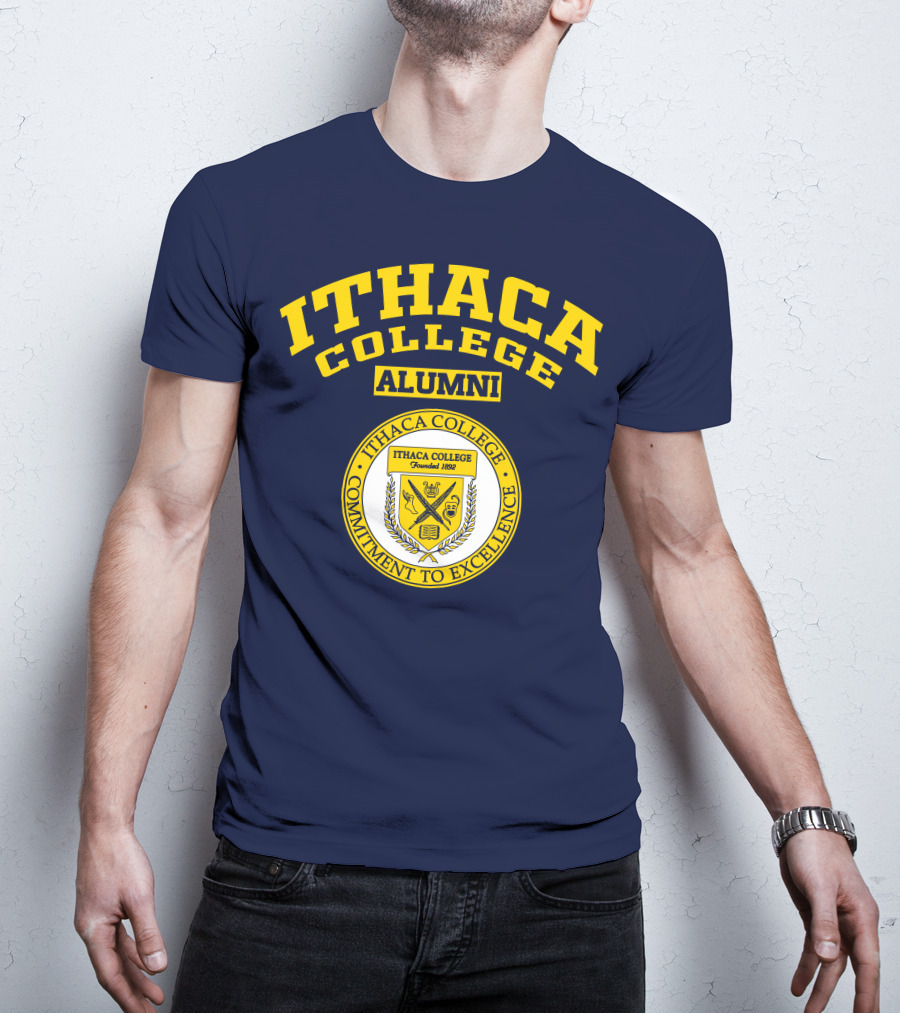Ithaca College Alumni Commitment To Excellence Founded 1892 Emblem T-Shirt