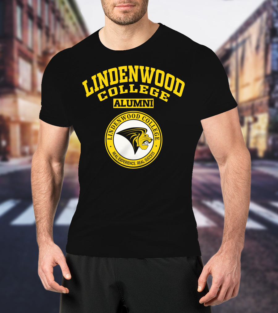 Lindenwood College Alumni Real Experience Real Success Lion T-Shirt