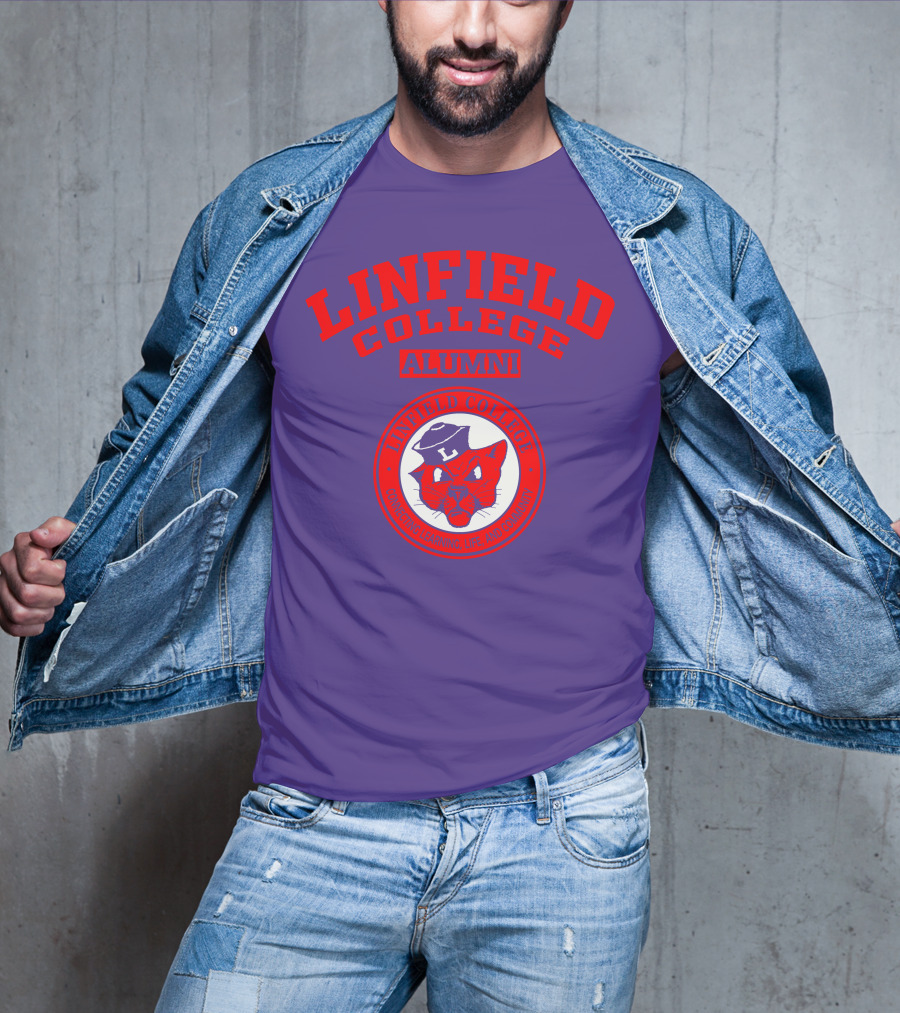 Linfield College Alumni Confido Personal Development Mascot T-Shirt