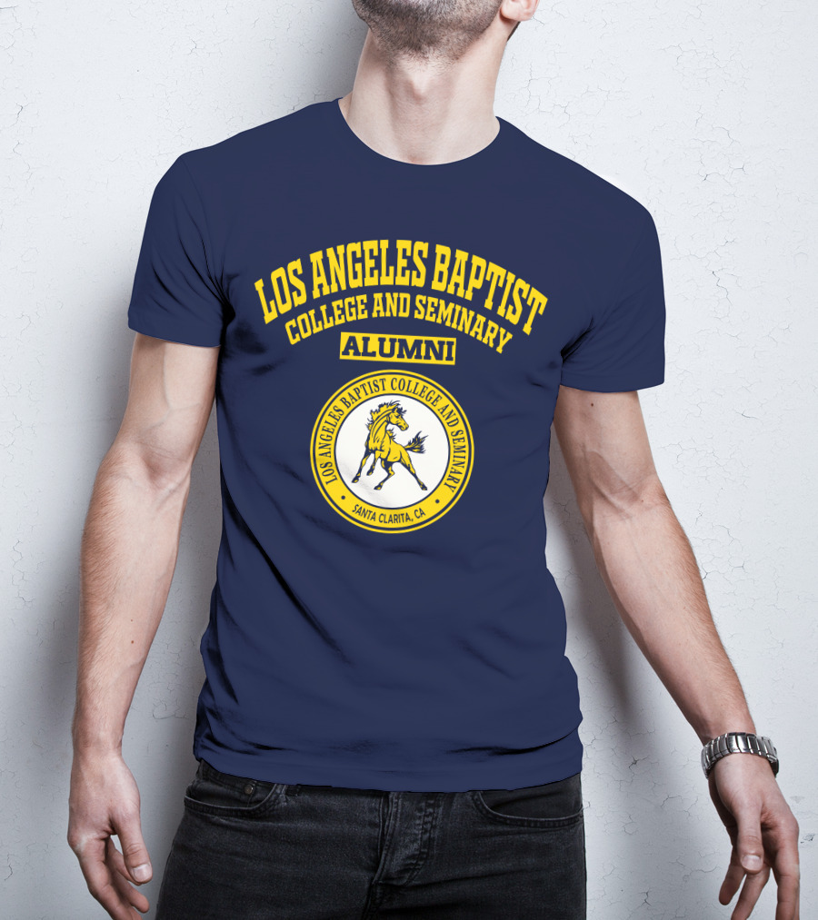 Los Angeles Baptist College And Seminary Alumni Santa Clarita CA Logo Horse Emblem T-Shirt