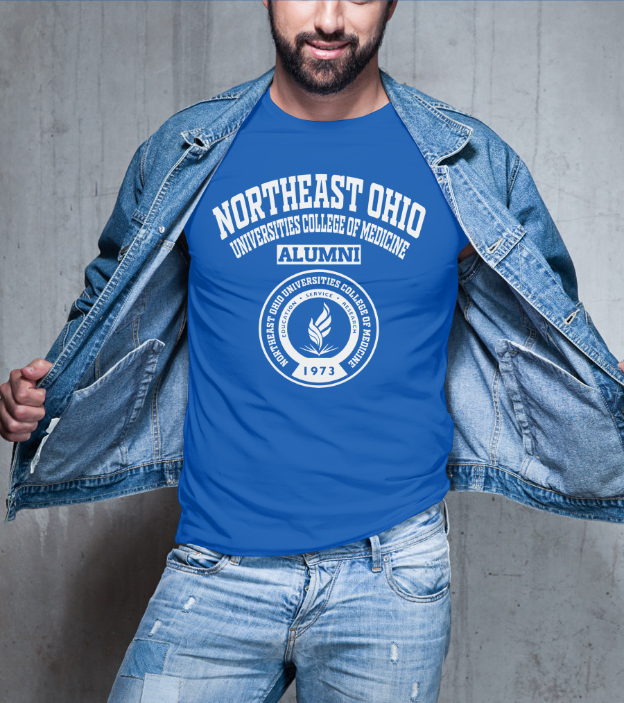 Northeast Ohio Universities College Of Medicine Alumni 1973 Education Service Research T-Shirt