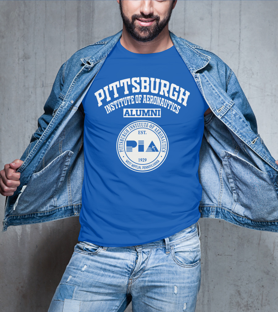 Pittsburgh Institute Of Aeronautics Alumni PIA Est. 1929 West Mifflin Pennsylvania T-Shirt