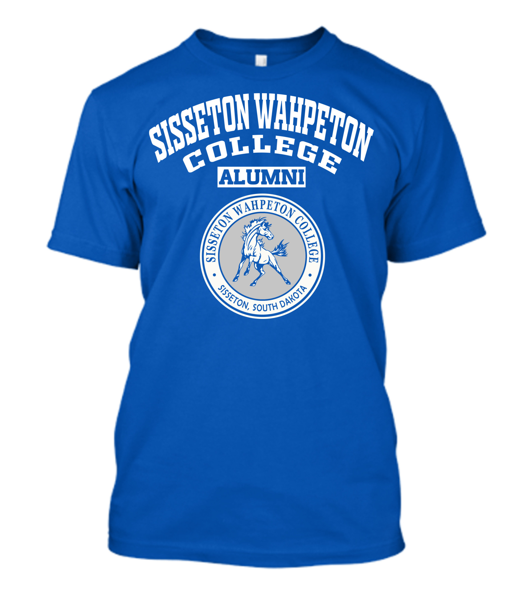 Sisseton Wahpeton College Alumni Sisseton South Dakota Horse Emblem T-Shirt