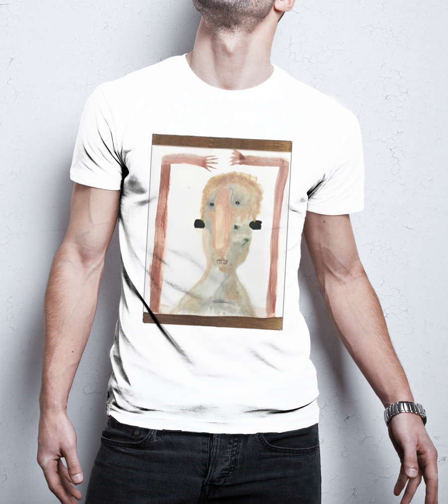 Andrew Leezus Pink Boogeyman Surreal Expressionist Character With Abstract Features T-Shirt