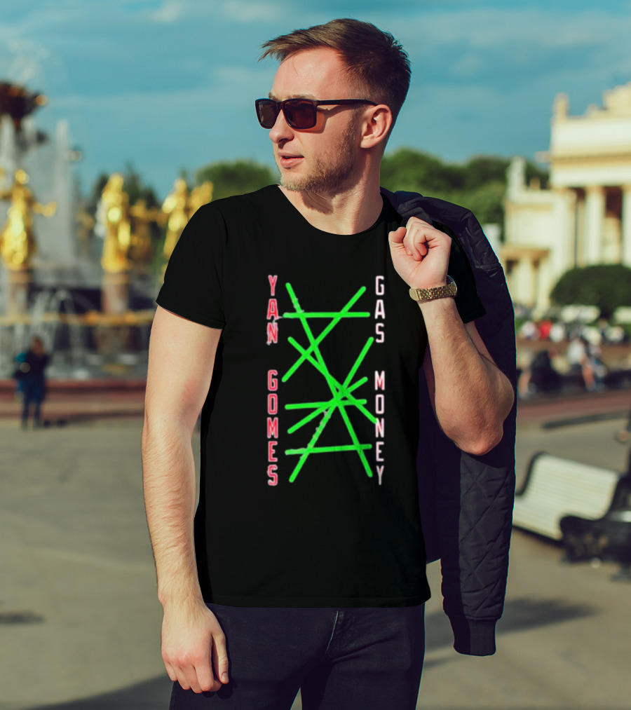 Yan Gomes Gas Money Neon Green Abstract Baseball T-Shirt