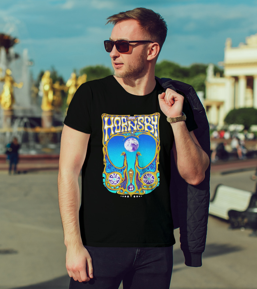 Bruce Hornsby Vintage Music Art With New York Psychedelic Blue Moon T-Shirt