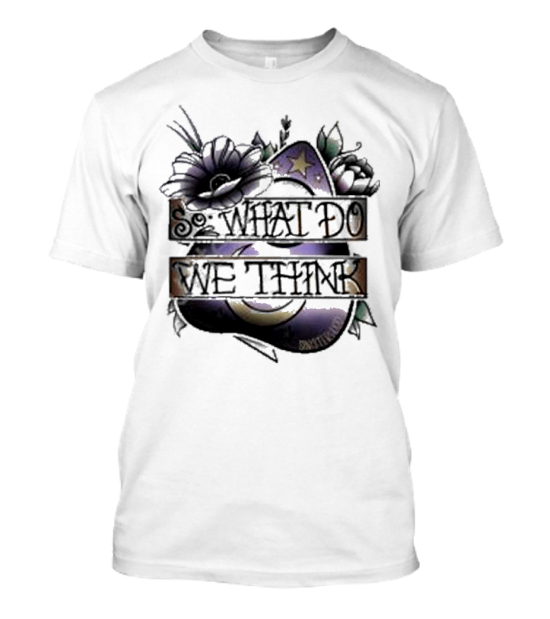 So What Do We Think Moon And Stars Floral T-Shirt