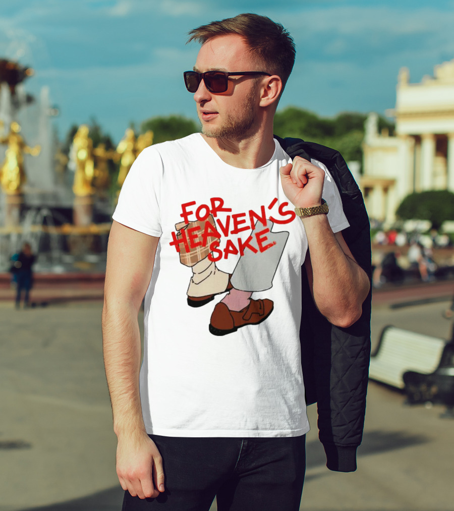 For Heaven's Sake Good Omens Walking Shoes T-Shirt