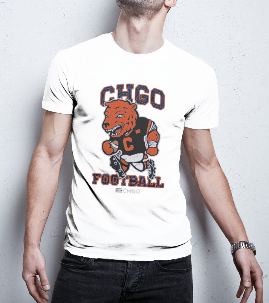 CHGO Football Bear Mascot Chicago Football T-Shirt