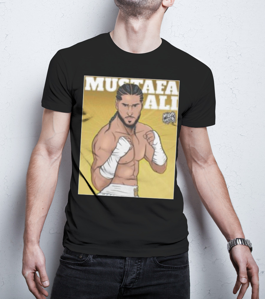 Mustafa Ali Boxer Migs Media T-Shirt