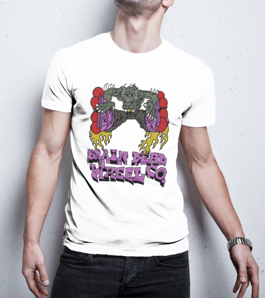 Brain Dead Wheel Co Dragon Skater T-Shirt