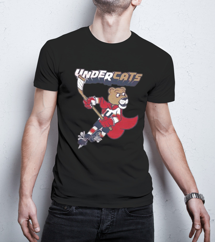 Undercats Bear Hockey Player With Cape T-Shirt