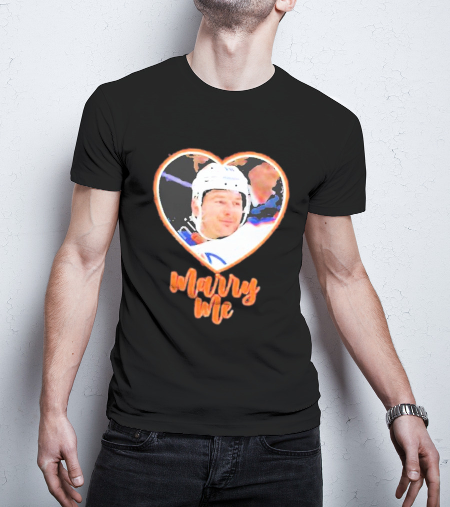 Zach Hyman Heart Shape Marry Me T-Shirt