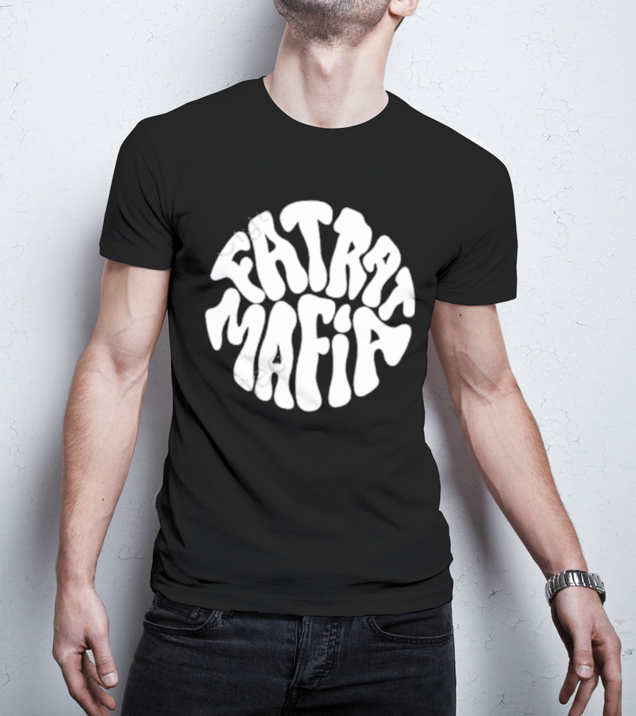 Fat Rat Mafia Retro Psychedelic Font T-Shirt
