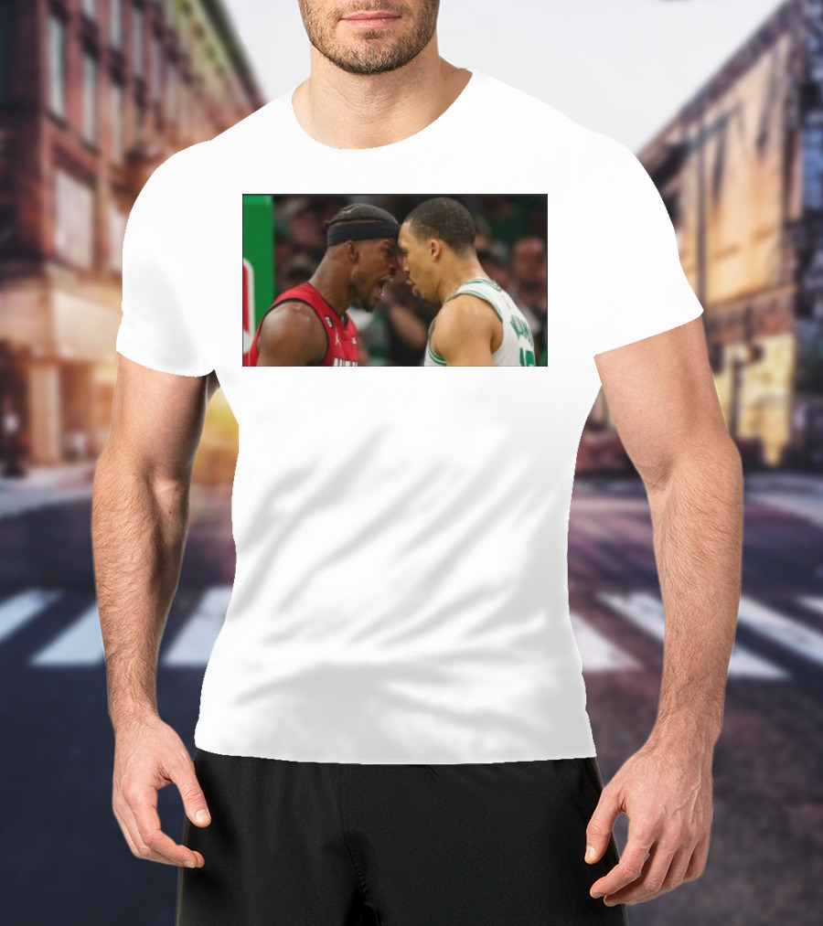 Jimmy Butler Grant Williams Faceoff Heat Celtics T-Shirt