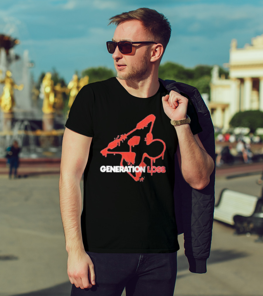 Generation Loss Red Glitch Dripping T-Shirt