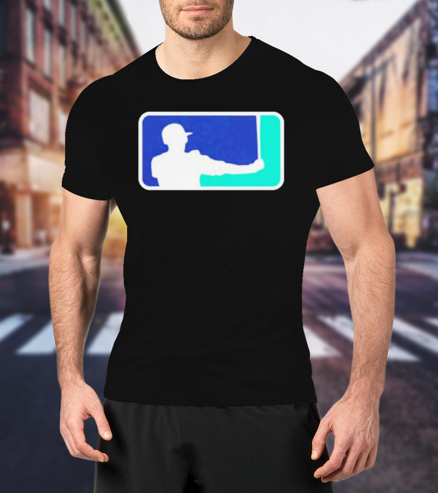 Baseball Ichiro Parody Logo Silhouette Player Swing T-Shirt