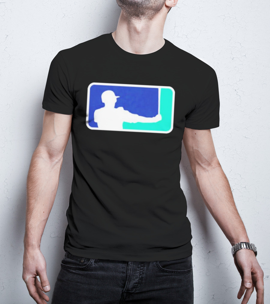 Baseball Ichiro Parody Logo Silhouette Player Swing T-Shirt
