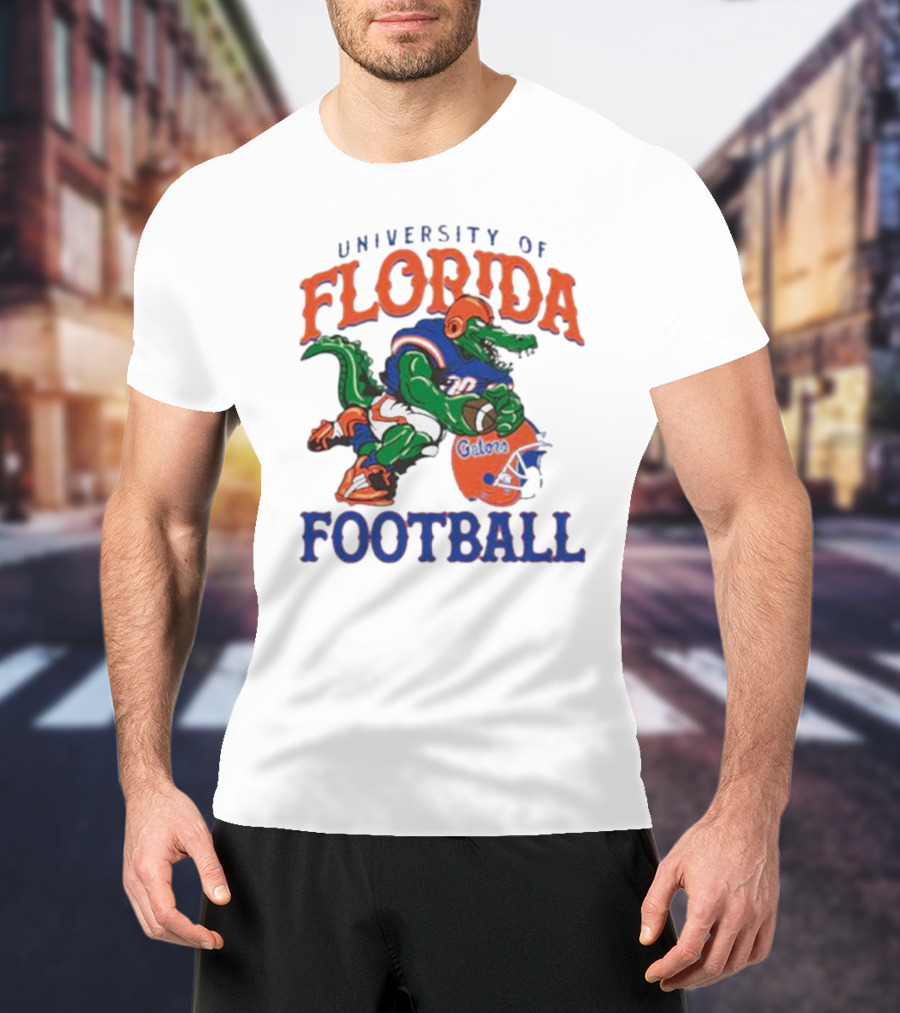 University Of Florida Gators Football Alligator Mascot And Helmet T-Shirt