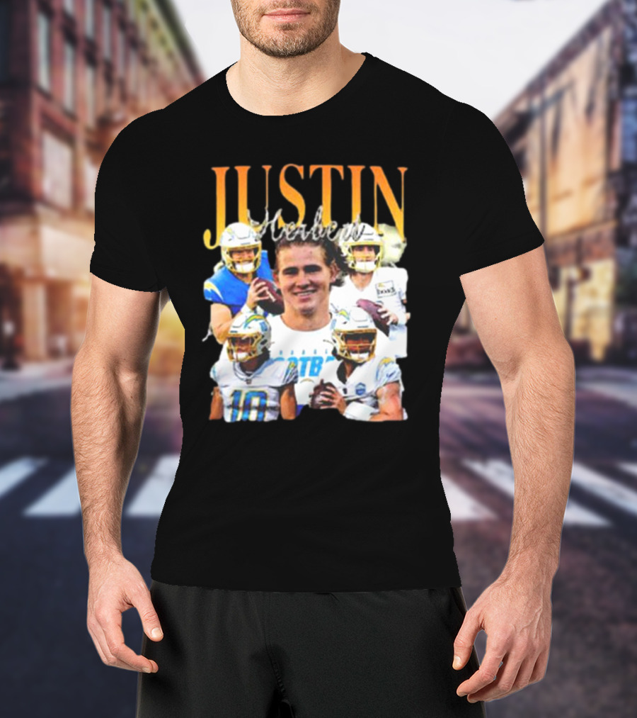 JUSTIN Herbert Chargers Quarterback Football Team Player T-Shirt