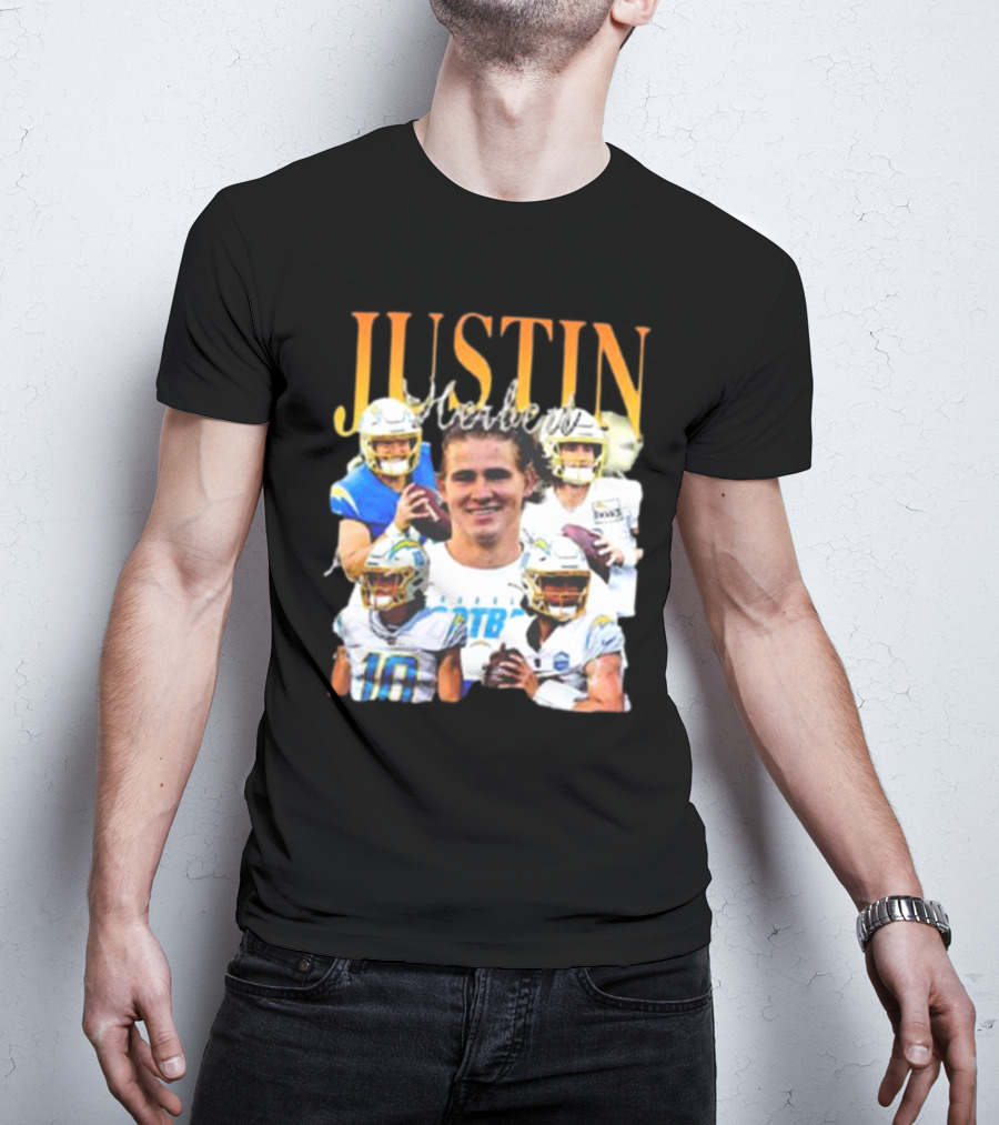 JUSTIN Herbert Chargers Quarterback Football Team Player T-Shirt