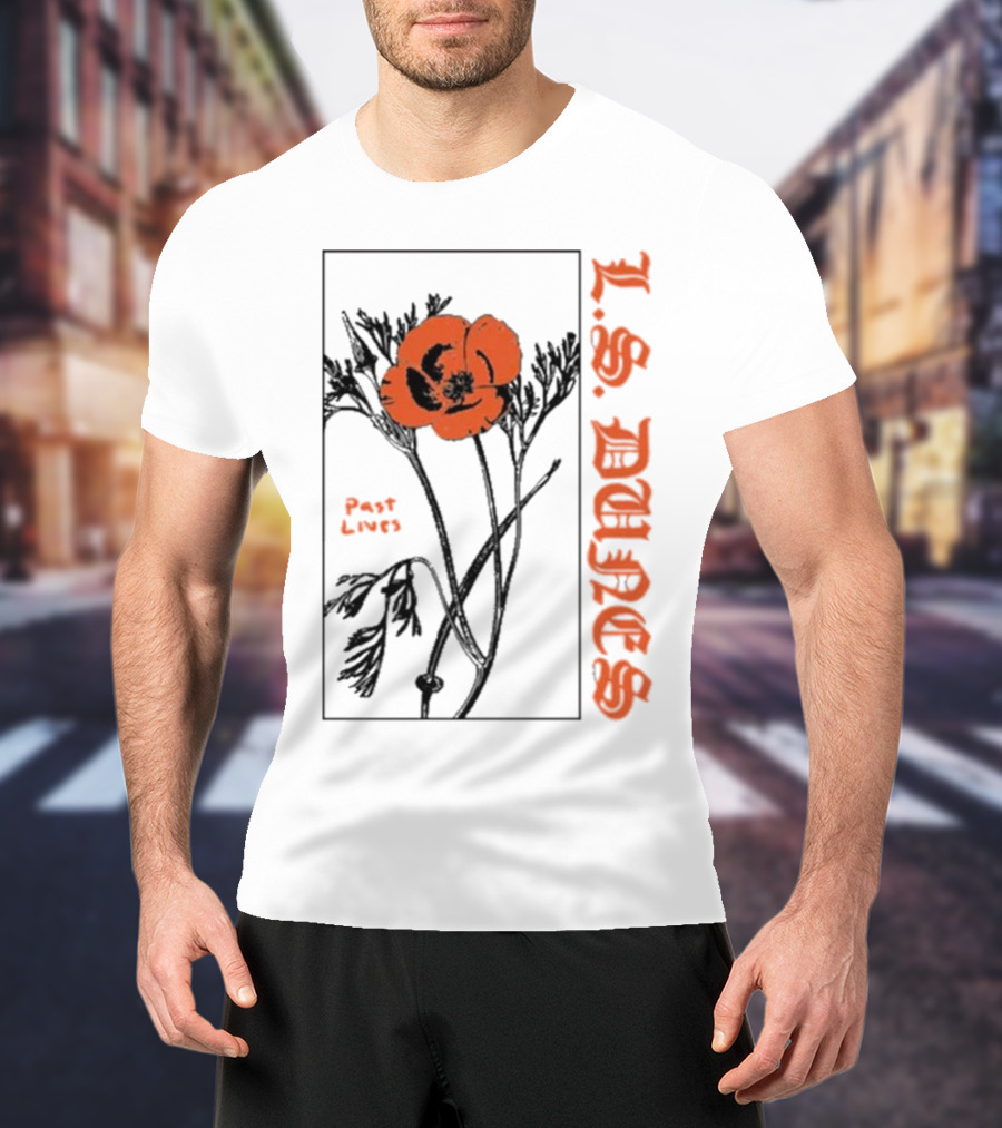 L.S. Dunes Past Lives Orange Flower T-Shirt