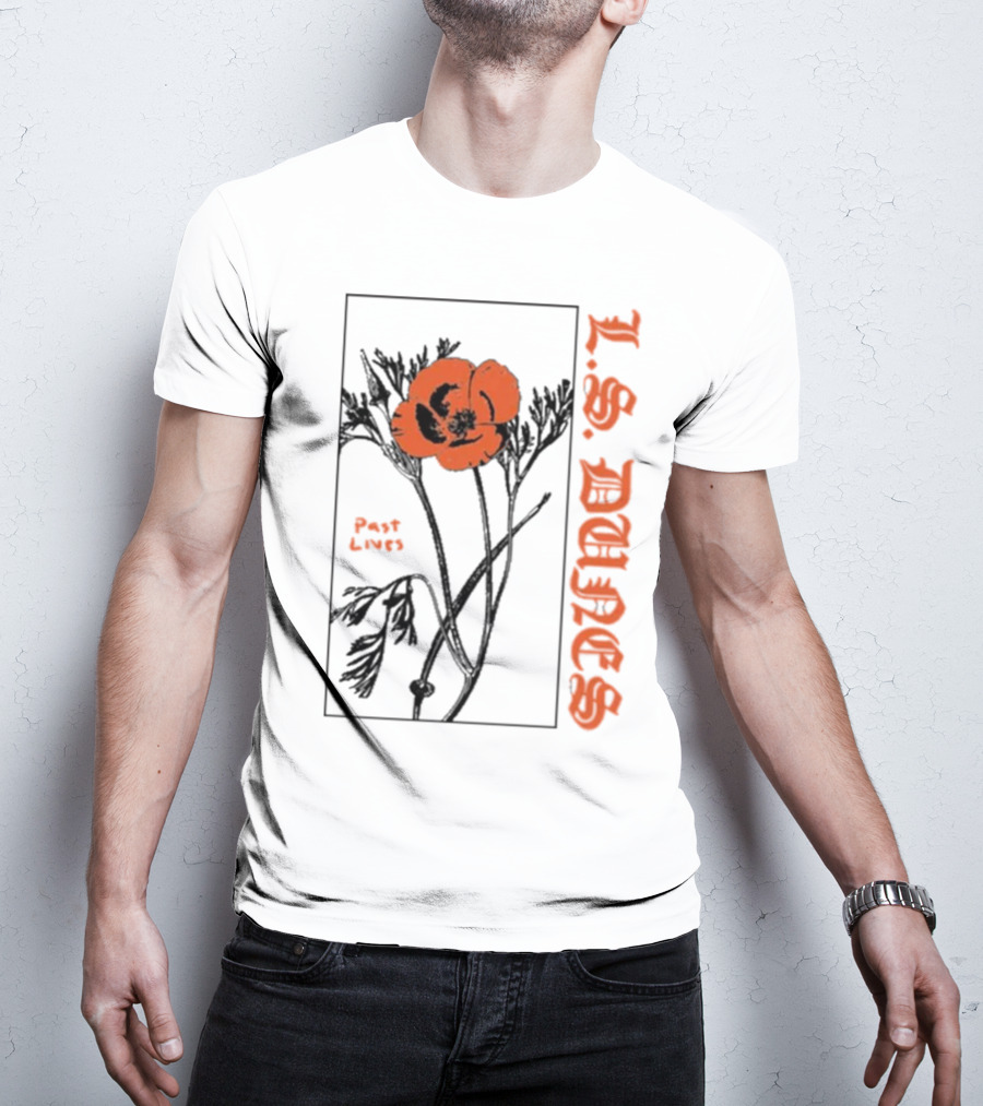 L.S. Dunes Past Lives Orange Flower T-Shirt