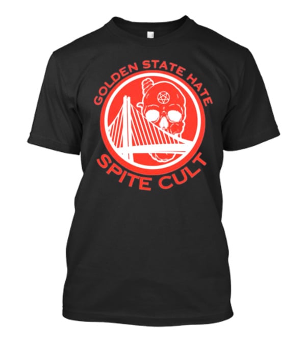 Golden State Hate Spite Cult Skull Bridge T-Shirt