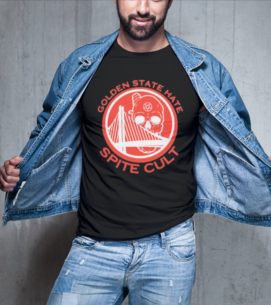 Golden State Hate Spite Cult Skull Bridge T-Shirt