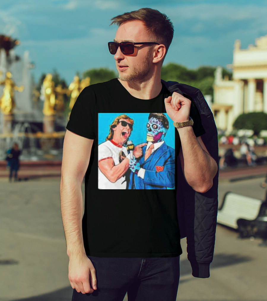 SquaredCircle They Live Wrestling Parody Comic T-Shirt