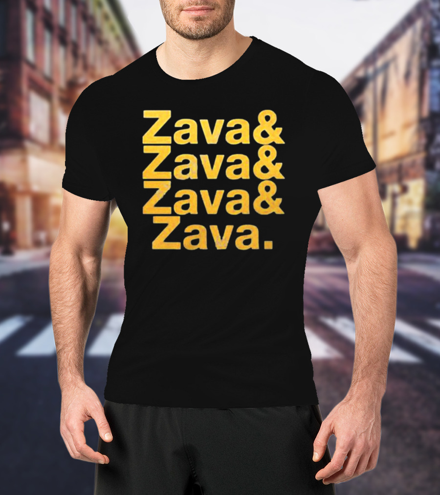 Zava And Zava And Zava And Zava Repeated Typography T-Shirt