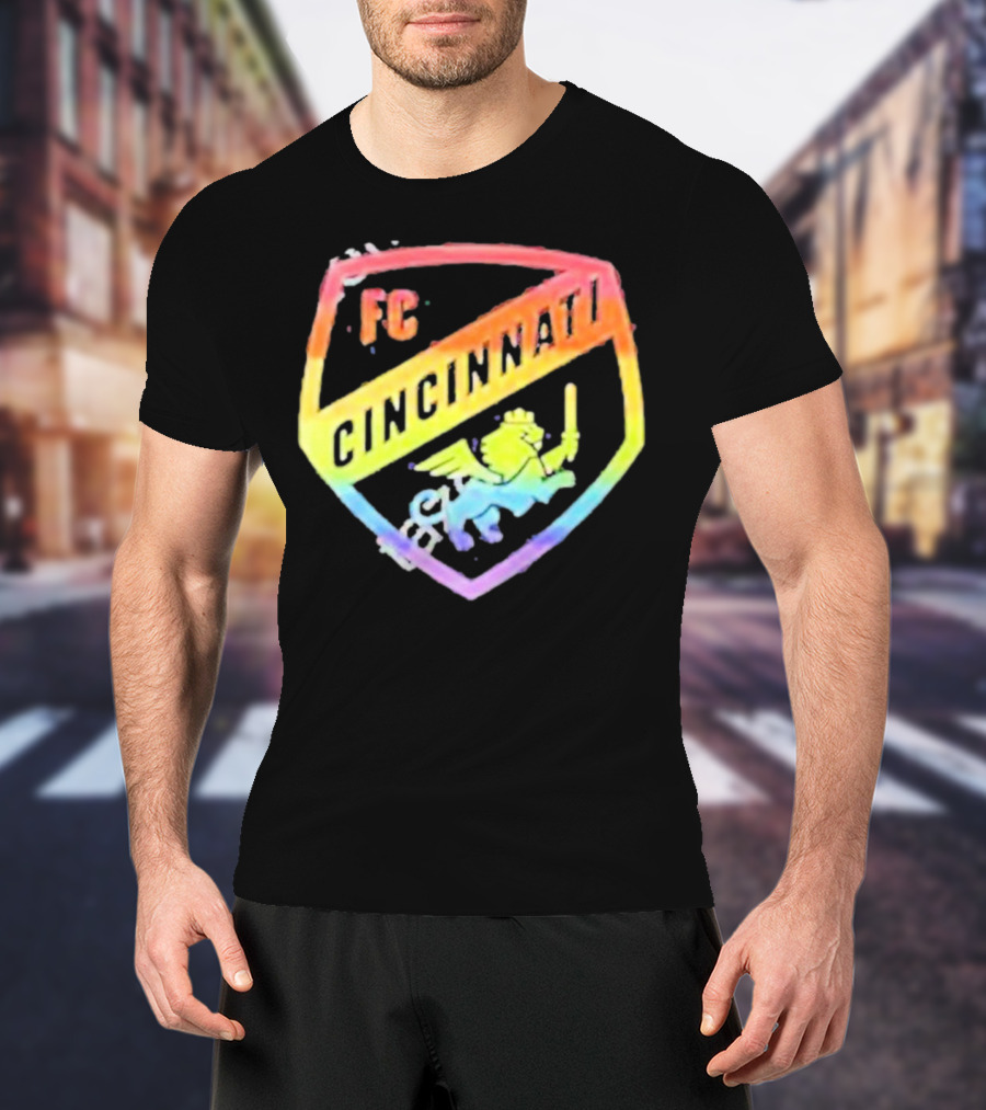 FC Cincinnati Rainbow Pride Shield T-Shirt