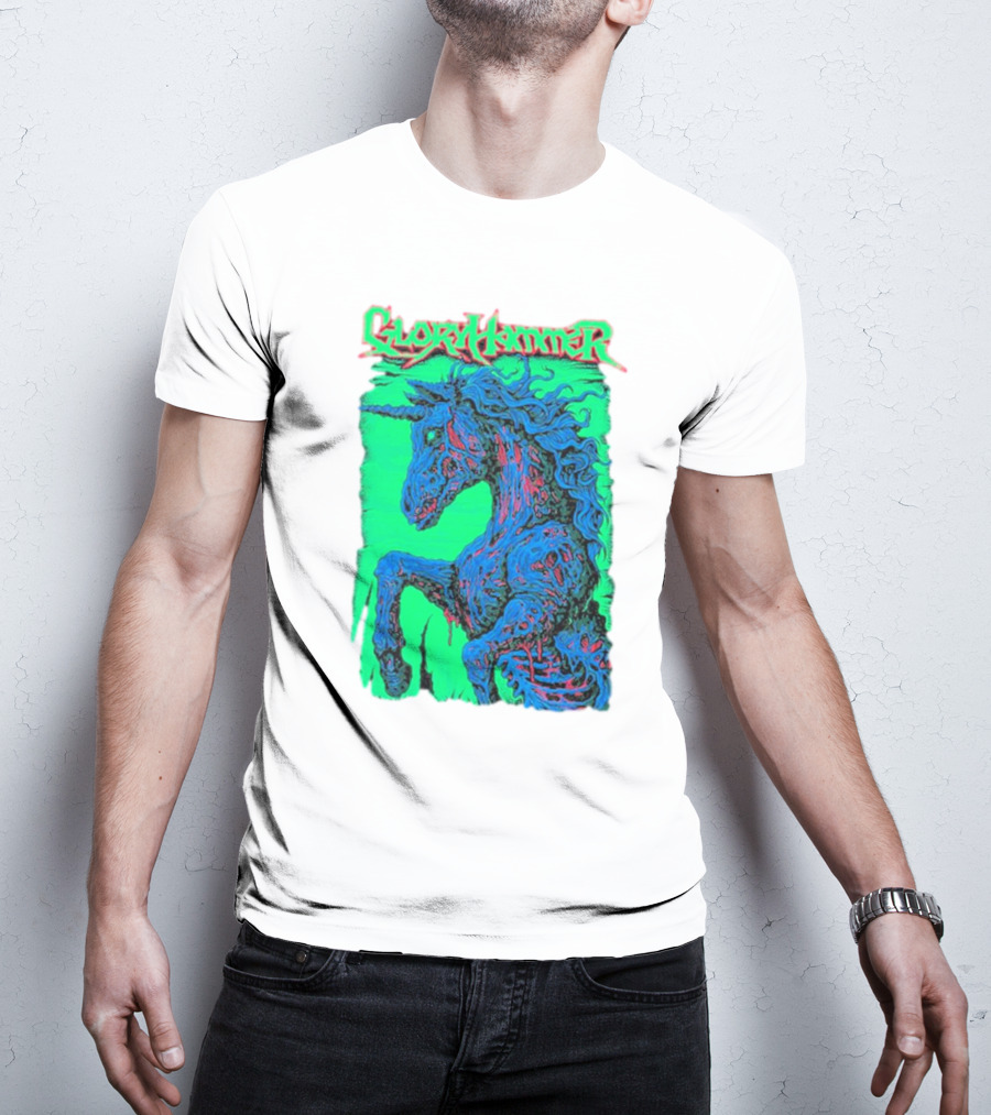 Gloryhammer Glowing Zombie Unicorn T-Shirt