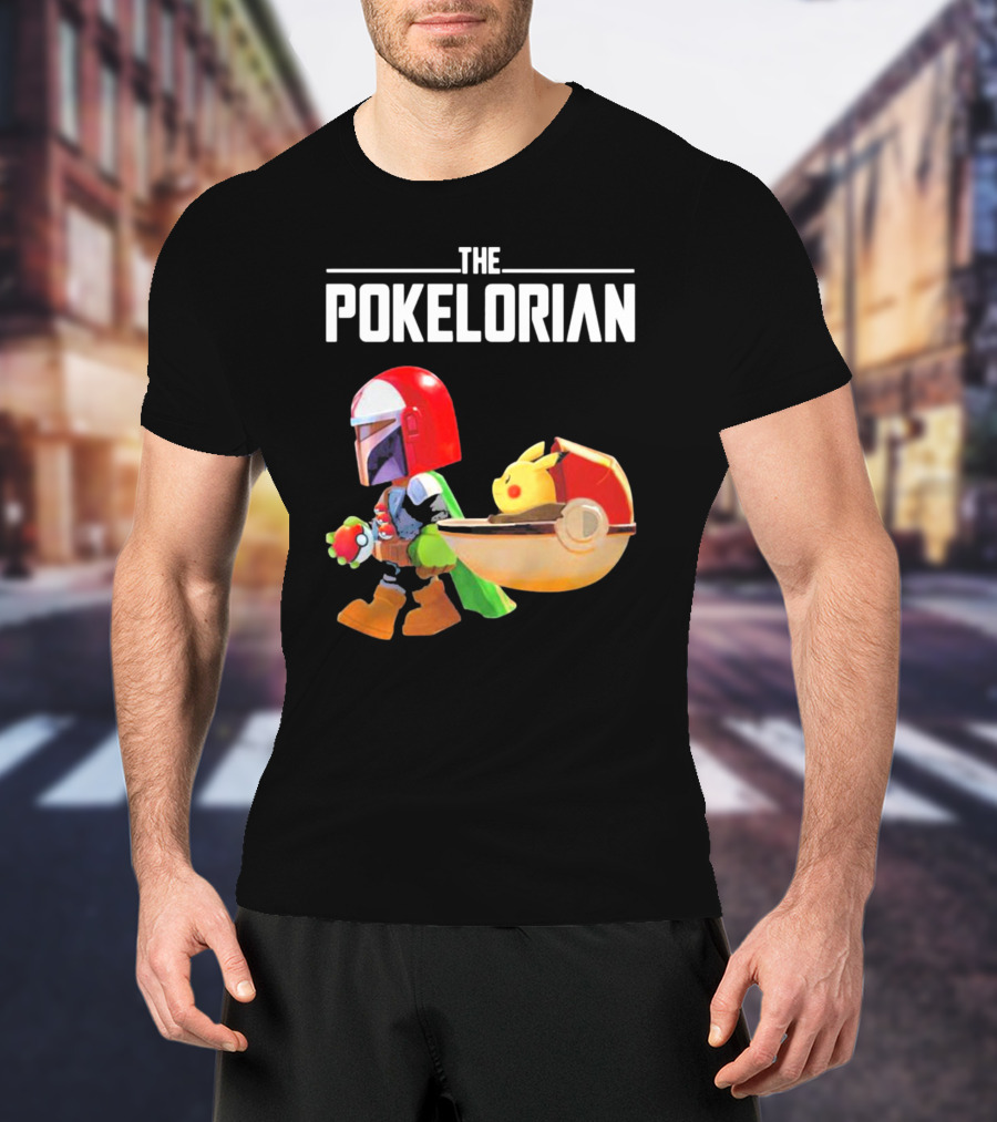 THE POKELORIAN Pikachu Yoda Parody Pop Culture Crossover T-Shirt