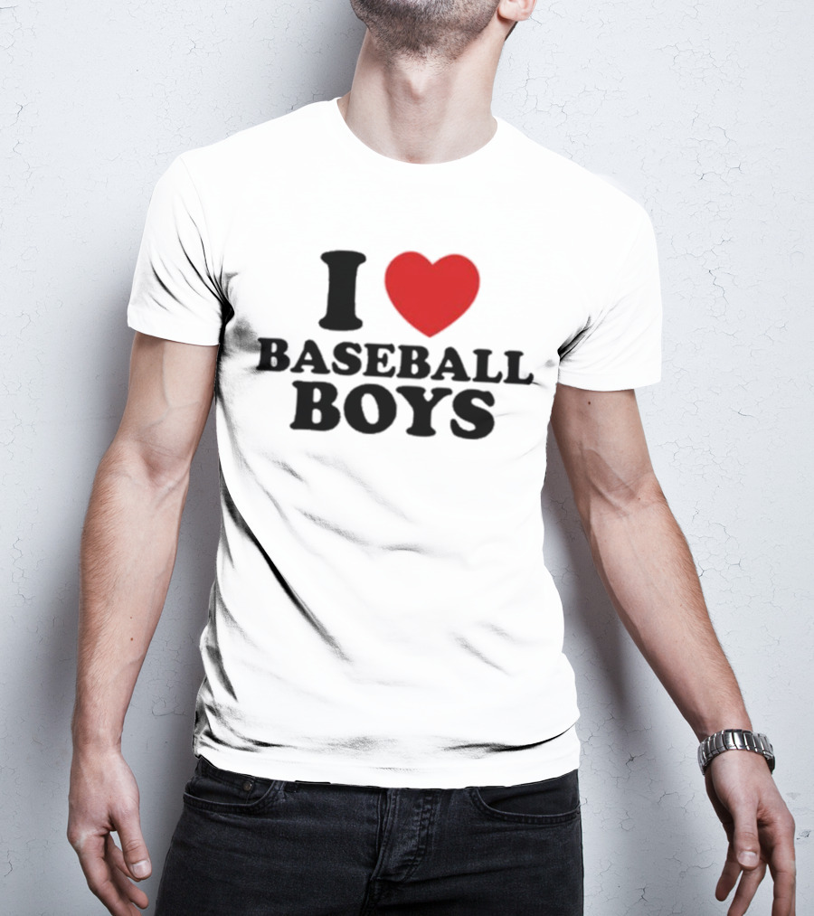 I Love Heart Baseball Boys T-Shirt