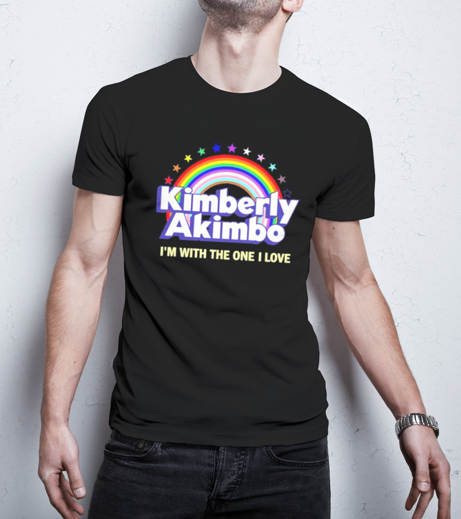 Kimberly Akimbo I'm With The One I Love Rainbow Stars T-Shirt